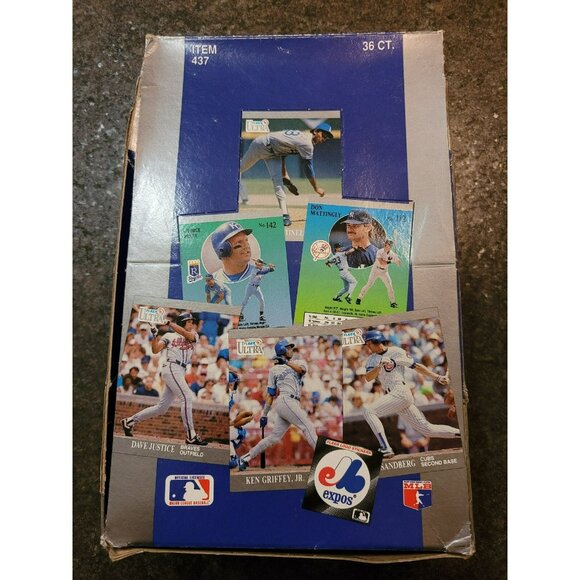 VTG Retro Fleer Ultra Baseball MLB 1991 Cards New Sealed Pack - Picture 3 of 4